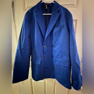 Men's Blue Double-Breasted Jacket